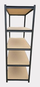 5-Tier Metal Storage Shelving Unit with Wood Shelves  Approx. 72 Tall