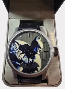 Batman Arkham City DC Comics Quartz Watch  Black Strap  Original Collector Box  NOS