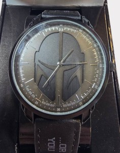 NEW OLD STOCK Star Wars The Mandalorian Watch  44mm  Black Helmet Dial  Box