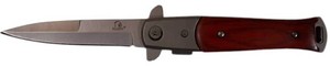 Falcon Folding Pocket Knife  Reddish-Brown Wood-Look Handle, Stainless Steel Blade & Pocket Clip  NEW
