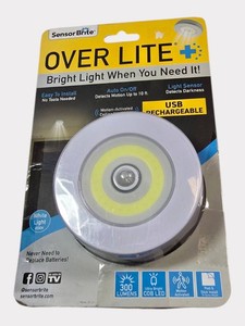 Sensor Brite OVER LITE 300 Lumen USB Rechargeable Motion Sensor LED CeilingWall Light  NEW