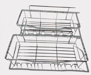 Metal Shower Caddy Wall Mount Bathroom Organizer  Chrome Finish  Model XYJ-02  NEW