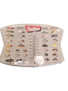 Famous Heddon Fishing Lures Thermometer Wall Decor  NEW