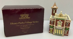 Vintage Collectible Department 56 Heritage Village Collection Disney Parks Village Series Disneyland Fire Department #105 Main St. Disneyland Park, California In Original Box