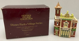 Vintage Collectible Department 56 Heritage Village Collection Disney Parks Village Series Disneyland Fire Department #105 Main St. Disneyland Park, California In Original Box