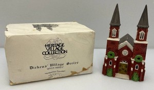 Vintage Collectible Department 56 Heritage Village Collection Dickens Village Series Brick Abbey In Original Box