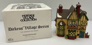 Vintage Collectible Department 56 Heritage Village Collection Dickens Village Series J.D. Nichols Toy Shop In Original Box