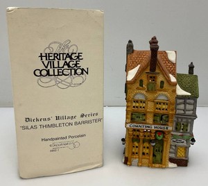 Vintage Collectible Department 56 Heritage Village Collection Dickens Village Series Silas Thimbleton Barrister In Original Box