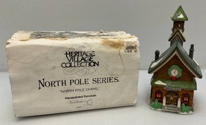 Vintage Collectible Department 56 Heritage Village Collection North Pole Series North Pole Chapel In Original Box