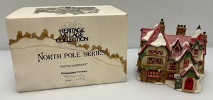 Vintage Collectible Department 56 Heritage Village Collection North Pole Series Santas Workshop In Original Box