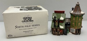 Vintage Collectible Department 56 Heritage Village Collection North Pole Series Elfin Forge & Assembly Shop In Original Box