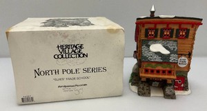 Vintage Collectible Department 56 Heritage Village Collection North Pole Series Elves Trade School In Original Box