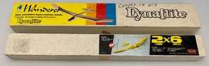Vintage Dynaflight WANDERER RC Airplane Kit In Original Box (Seems Complete) & 2x6 Plane Kit For Parts Only (Not Complete)