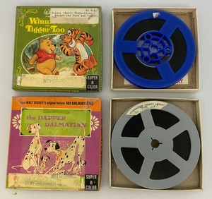 Vintage 1960s-70s Walt Disney Winnie The Pooh And Zthe Dapper Dalmatians Super 8 Films In Original Boxes