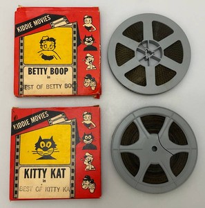 1930s-40s Metro Films Kiddie Movies Fitty Cat & Betty Boop 8mm Films In Original Boxes