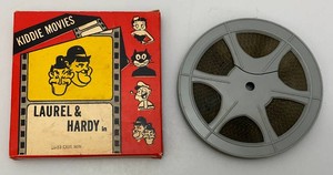 1930s-40s Metro Films Kiddie Movies Laurel & Hardy In Cave Men 8mm Film In Original Boxes
