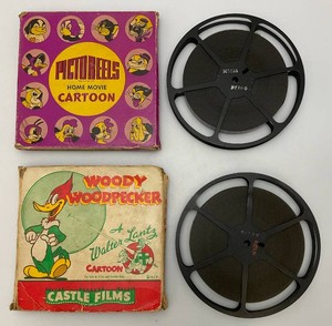 Vintage 1940s 16mm Films Including Woody Woodpecker & Calico Dragon SIl In Original Boxes