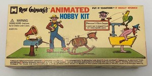 Reproduction 1965 Rube Goldbergs Animated Hobby Kit Multipule Toy Makers #958 Handy Way To Remove Your Hat While Taking A Bath  Model Kit (New old Stock) Open Box Sealed