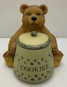Unique Three Piece Bear Cookie Jar 10 x 10