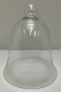 Vintage Tall Glassc Cloche Dome 13