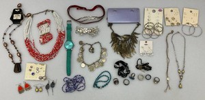 Large Group Of Misc. Costume Jewelry , Rings And More