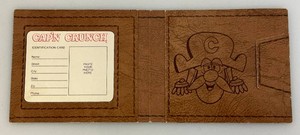 Highly Collectible Vintage Capt. Crunch Cardboard Wallet 3 14 x 7.5