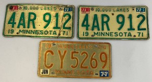 1971 & 1974 Minnesota License Plates