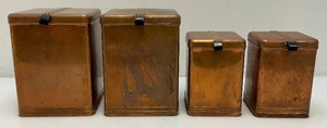 Vintage 1950s 4 Pc. Kitchen Cooper Canister Set