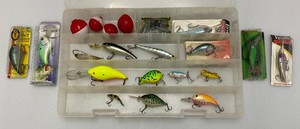 Tackle Box With Misc. Fishing Tackle Some New In Pack