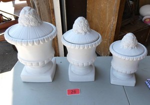 3 Neat Provincial Ceramic canisters