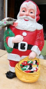 Vintage light up santa