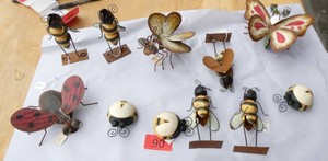 Eleven fun tin bugs for your plants or garden