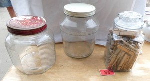 Vintage glass jars