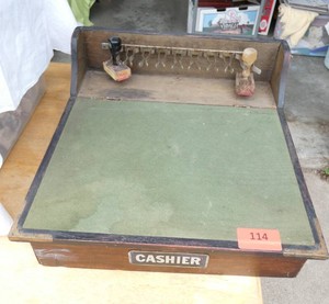 Antique cashier drawer