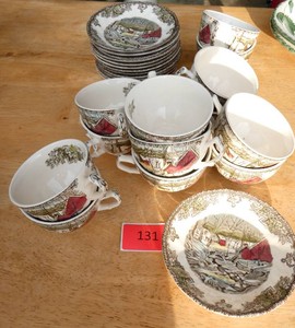 Johnson Bros The Ice House cups and saucers 26 pcs