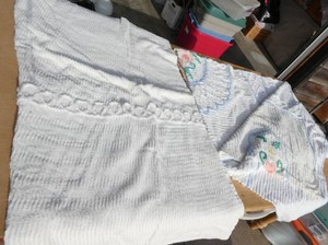 Two vintage chenille bedspreads