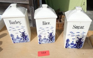 Barley Rice and Sugar Canisters