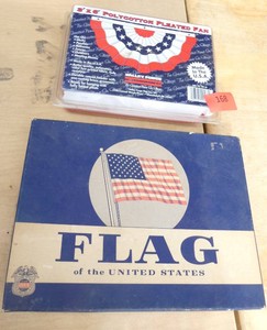 One new July 4th 3x6 ft fan banner and One new US Flag 50 stars