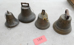 FOUR brass bells