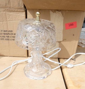 Pressed glass bedsidetable lamp - used