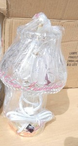 Pressed glass bedsidetable lamp - new