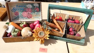 Neat vintage display pieces for veggies
