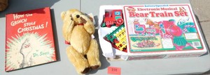 Train set, London Gold bear & How the Grinch stole christmas