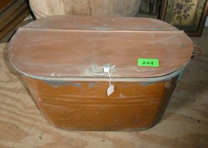 Nice antique copper boiler 22x12x13