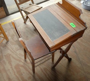 Antique childs desk and chair