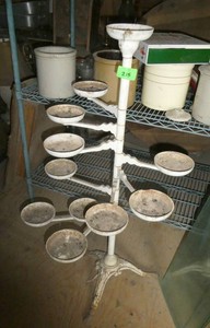 vintage cast iron multi level planter