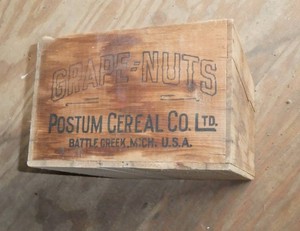 Great graphics Postum Grape Nuts crate