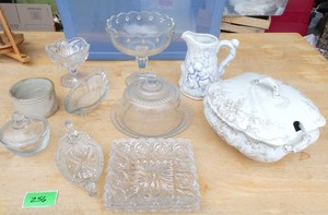 Glassware, ceramics and pottery