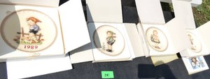 FOUR vintage Hummel plates