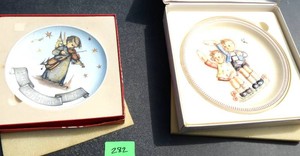 TWO vintage Hummel plates